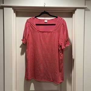 Classic Red Striped Women's Tee